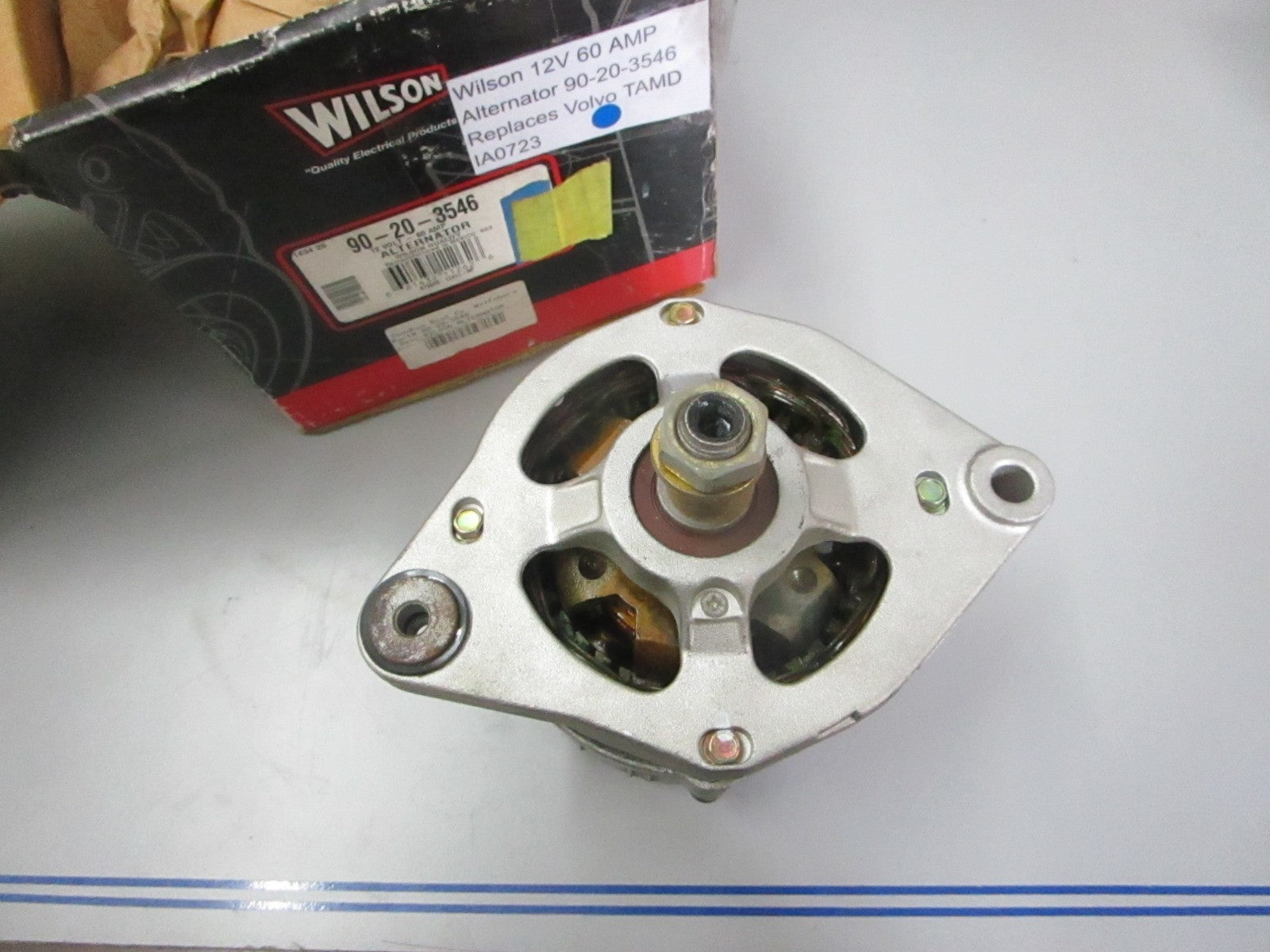 *NEW* 0720 Wilson 12V 60AMP Alternator 90-20-3546 Replaces: Volvo TAMD IA0723