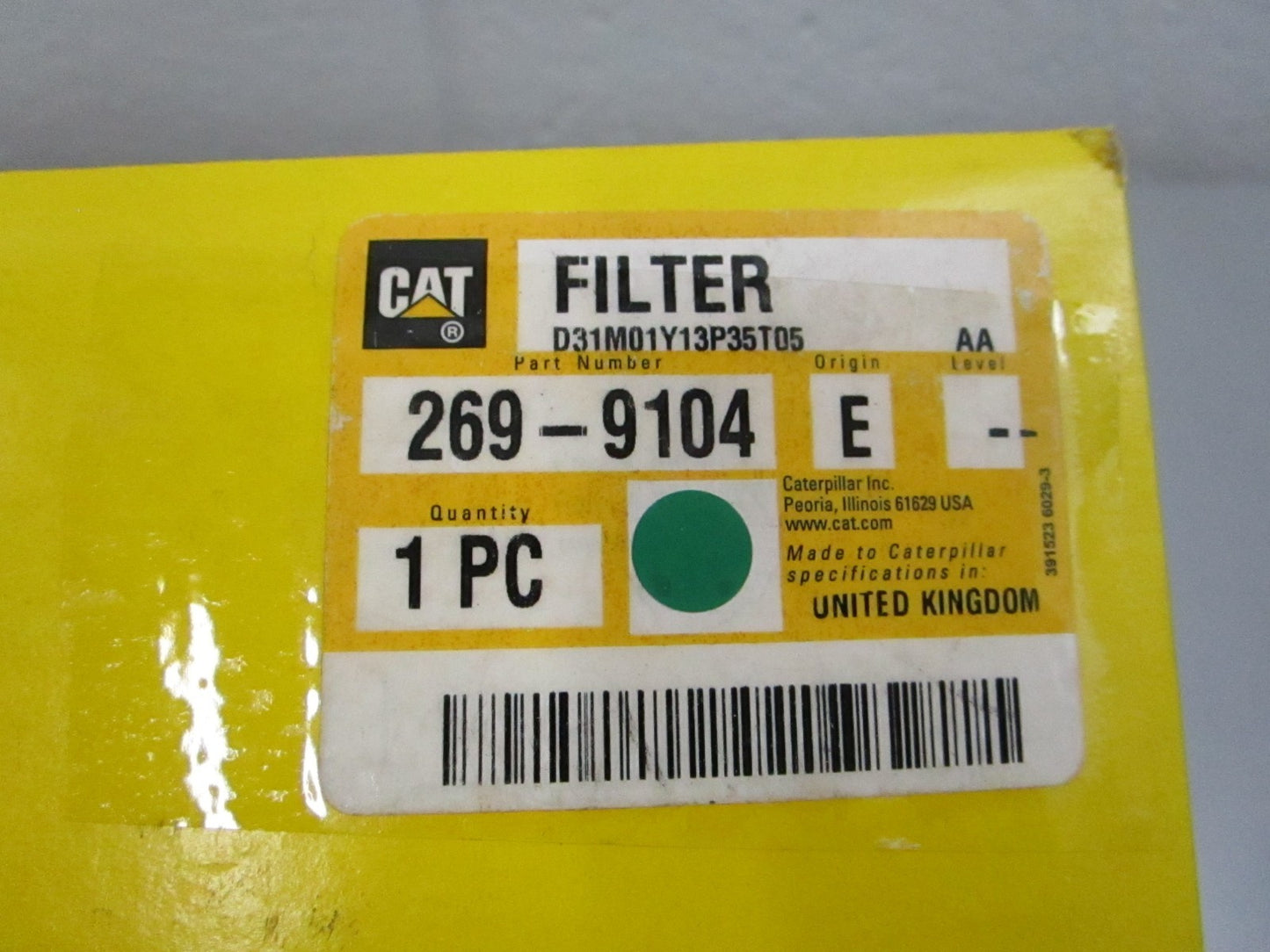 CAT NEW OEM Engine Air Filter Primary 269-9104 Std Efficiency NOS Part 0810
