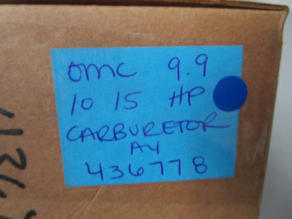 *NEW OEM* 0720 OMC Johnson Evinrude 9.9 hp Carburetor Assembly 436778