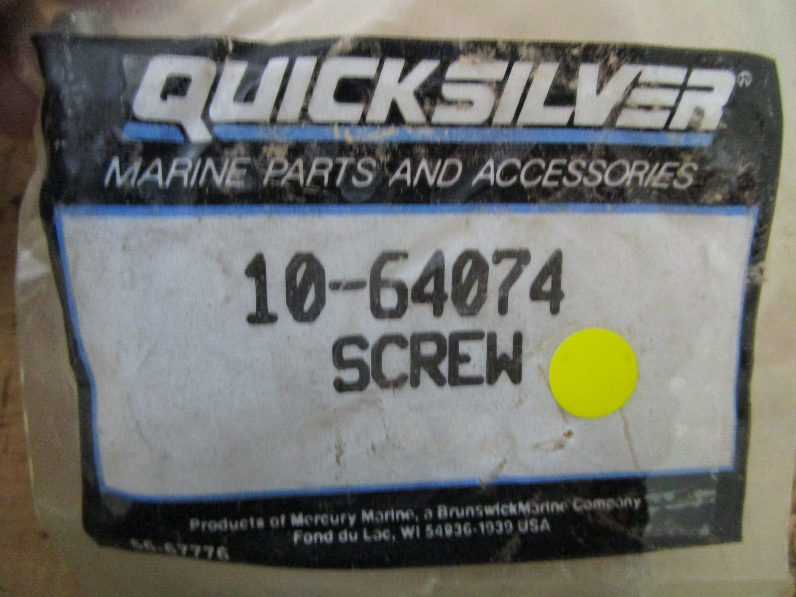 *NEW OEM* 0750 Mercury Quicksilver SCREW 10-64074