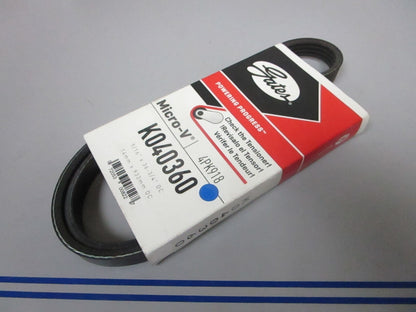 NEW K040360 Gates Micro-V 9/16" x 36 ¾" Serpentine Belt 0720
