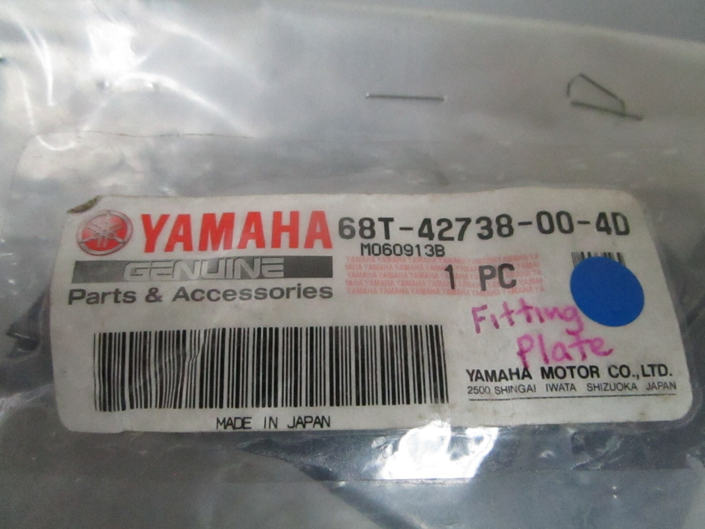 *NEW OEM* 0810 Yamaha Fitting Plate 68T-42738-00-40