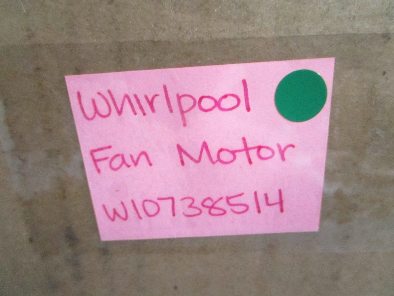 NEW OEM W10738514 Whirlpool Fan Motor 0820