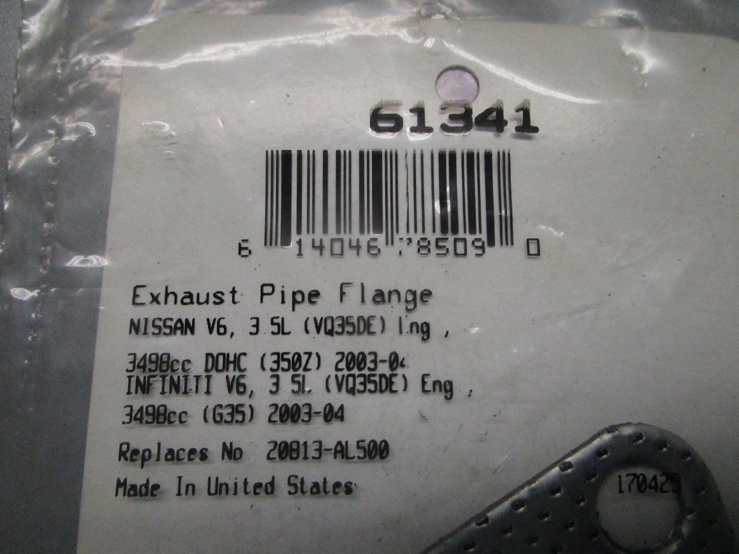 *NEW* 0810 Fel-Pro Flange Gasket 61341 Replaces: 20813-AL500