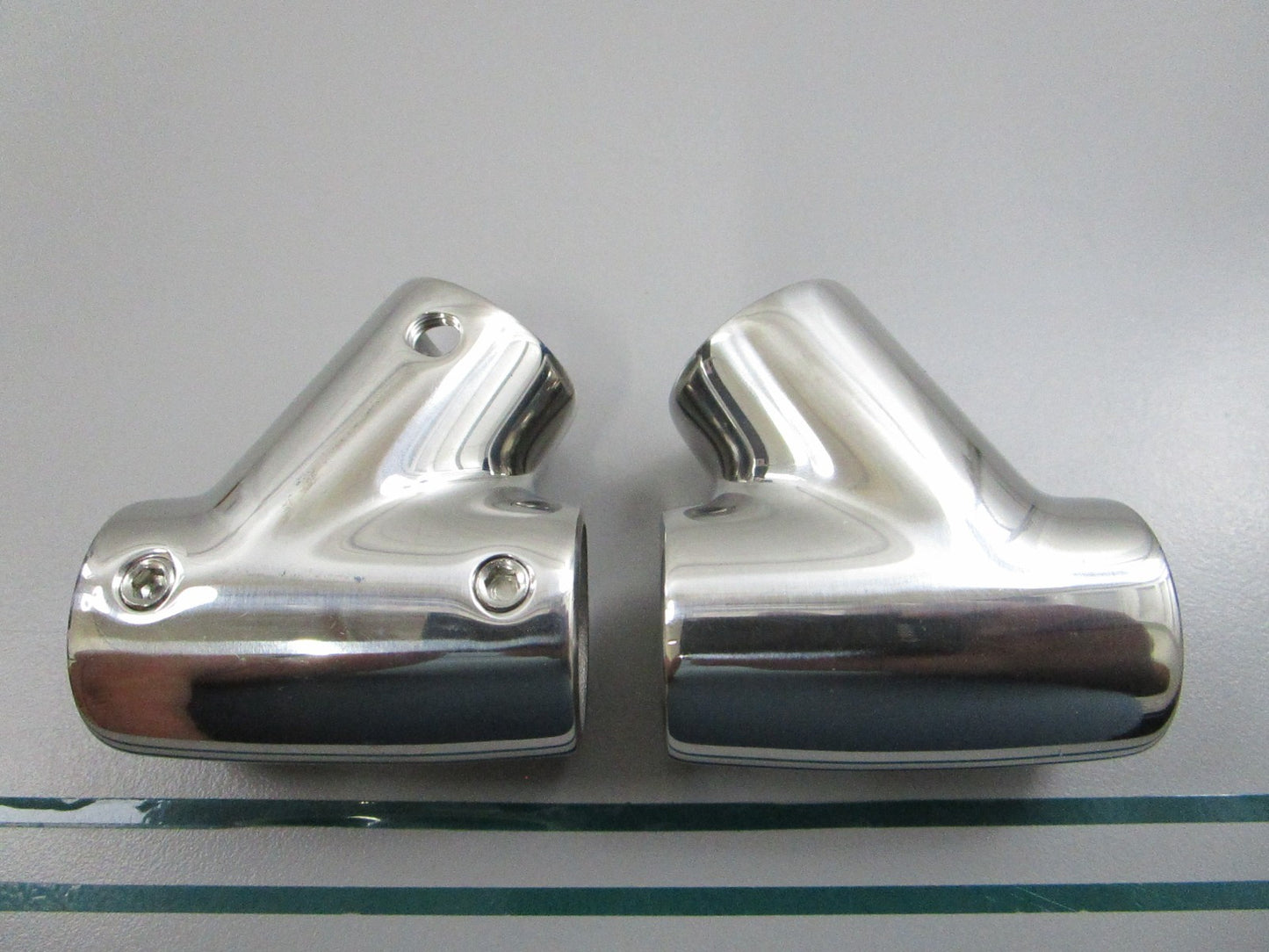 Sea-Dog NEW Chrome 60 Degree Rail Tee Left 7/8" Zinc 291600-1 (LOT OF 2) 0810