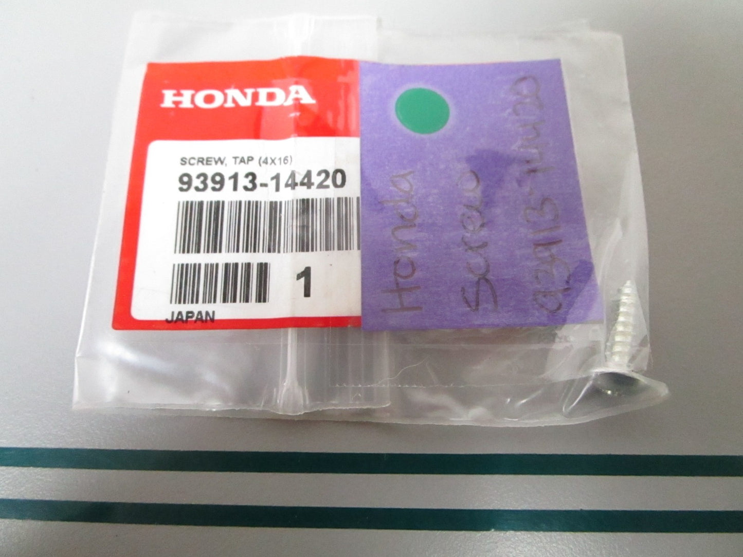 NEW OEM 93913-14420 Honda Screw 0810