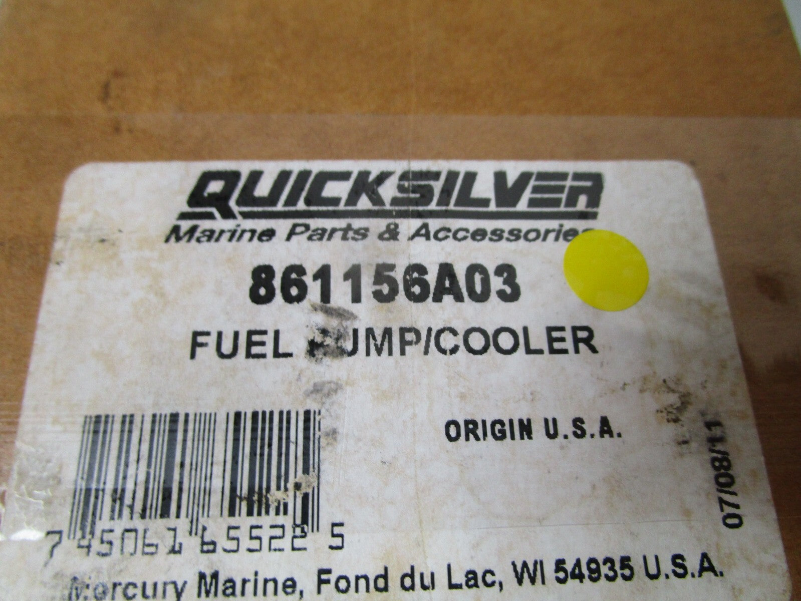 *NEW OEM* 0720 Mercury Quicksilver Fuel Cooler & Regulator Assembly 861126A1