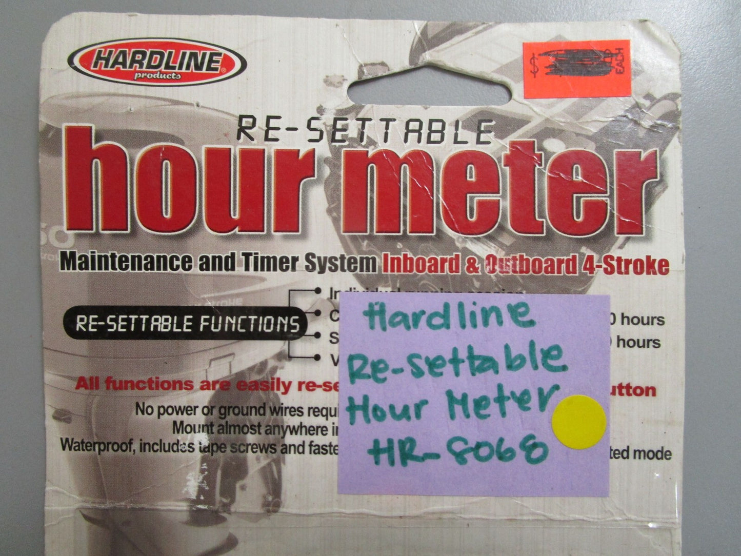 *NEW OEM* 0770 Hardline Re-Settable Hour Meter HR-8068