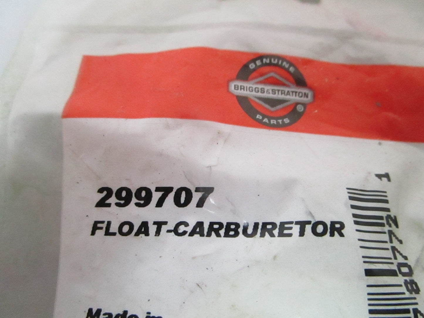 NEW OEM 299707 Briggs & Stratton Carburetor Float 0810