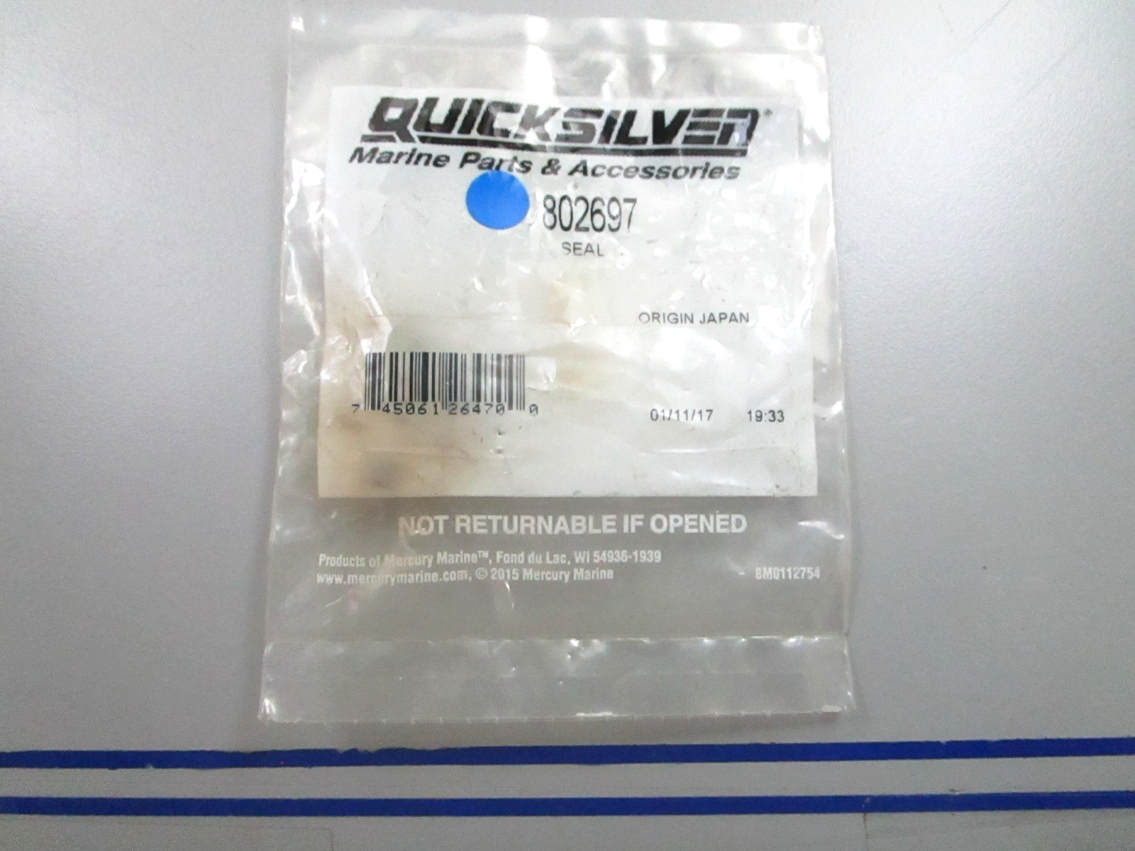 *NEW OEM* 0810 Mercury Quicksilver Seal 802697