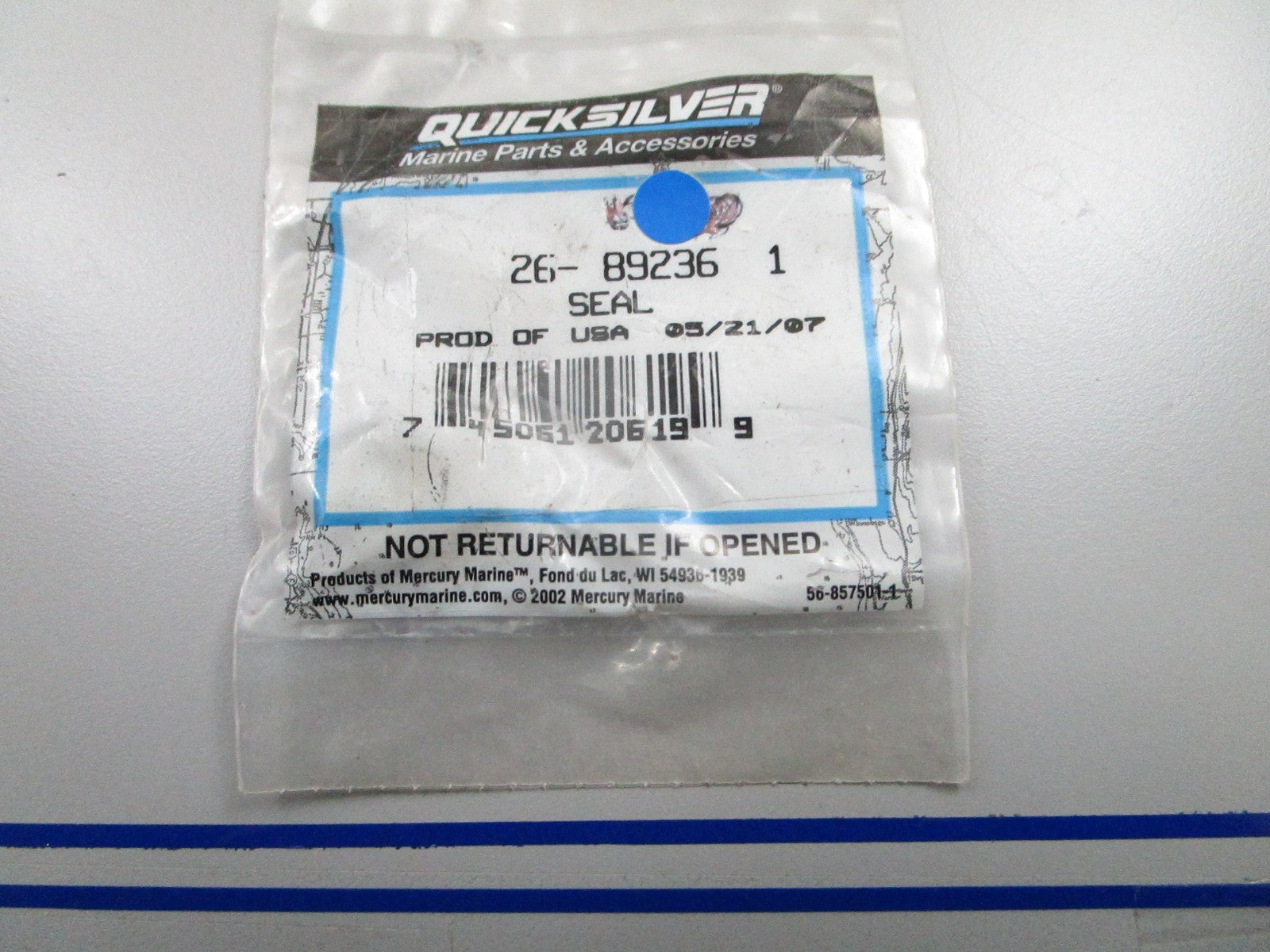 *NEW OEM* 0810 Mercury Quicksilver Seal 26-89236 1