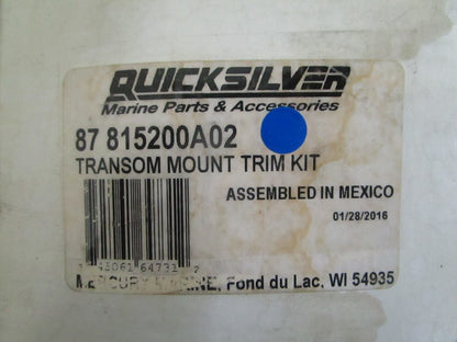 *NEW OEM* 0820 Mercury Quicksilver Transom Mount Trim Kit 87-815200A02