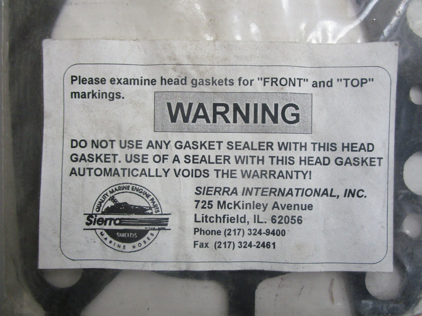 *NEW* 0810 Sierra Head Gasket 18-3880 Replaces: Mercruiser 27-34273 OMC 311210