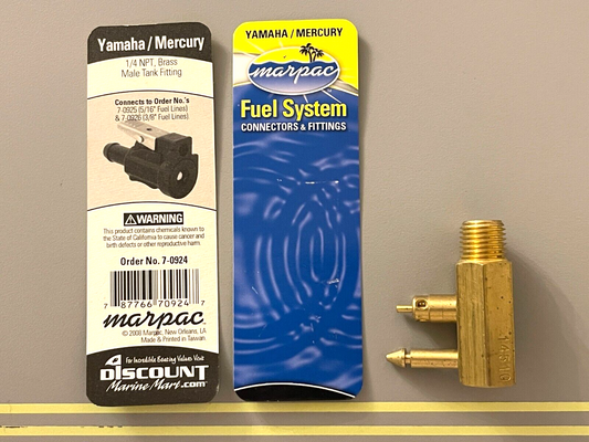 *NEW* 0750 MarPac 1/4 NPT BRASS MALE FITTING 7-0924