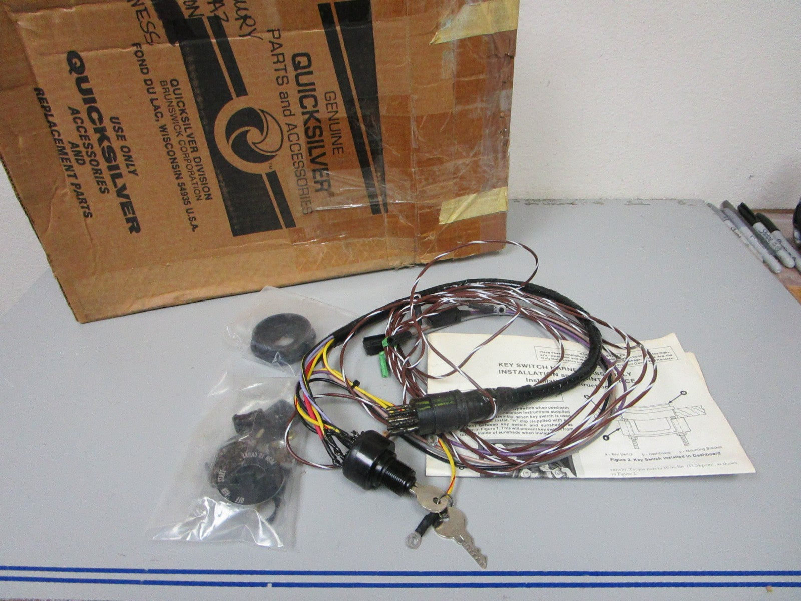 *NEW OEM* 0720 Mercury Quicksilver Ignition Key & Harness Assembly 90315A2
