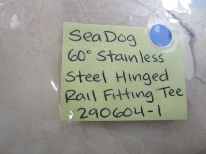 *NEW* 0810 Sea-Dog 60 Degree Stainless Steel Hinged Rail Fitting Tee 290604-1
