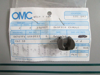 NEW OEM 332507 0332507 OMC Johnson Evinrude Shifter Cradle 0820