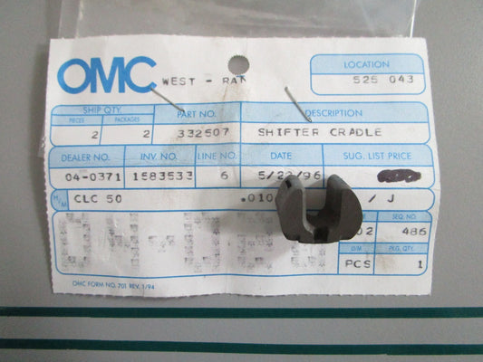 NEW OEM 332507 0332507 OMC Johnson Evinrude Shifter Cradle 0820