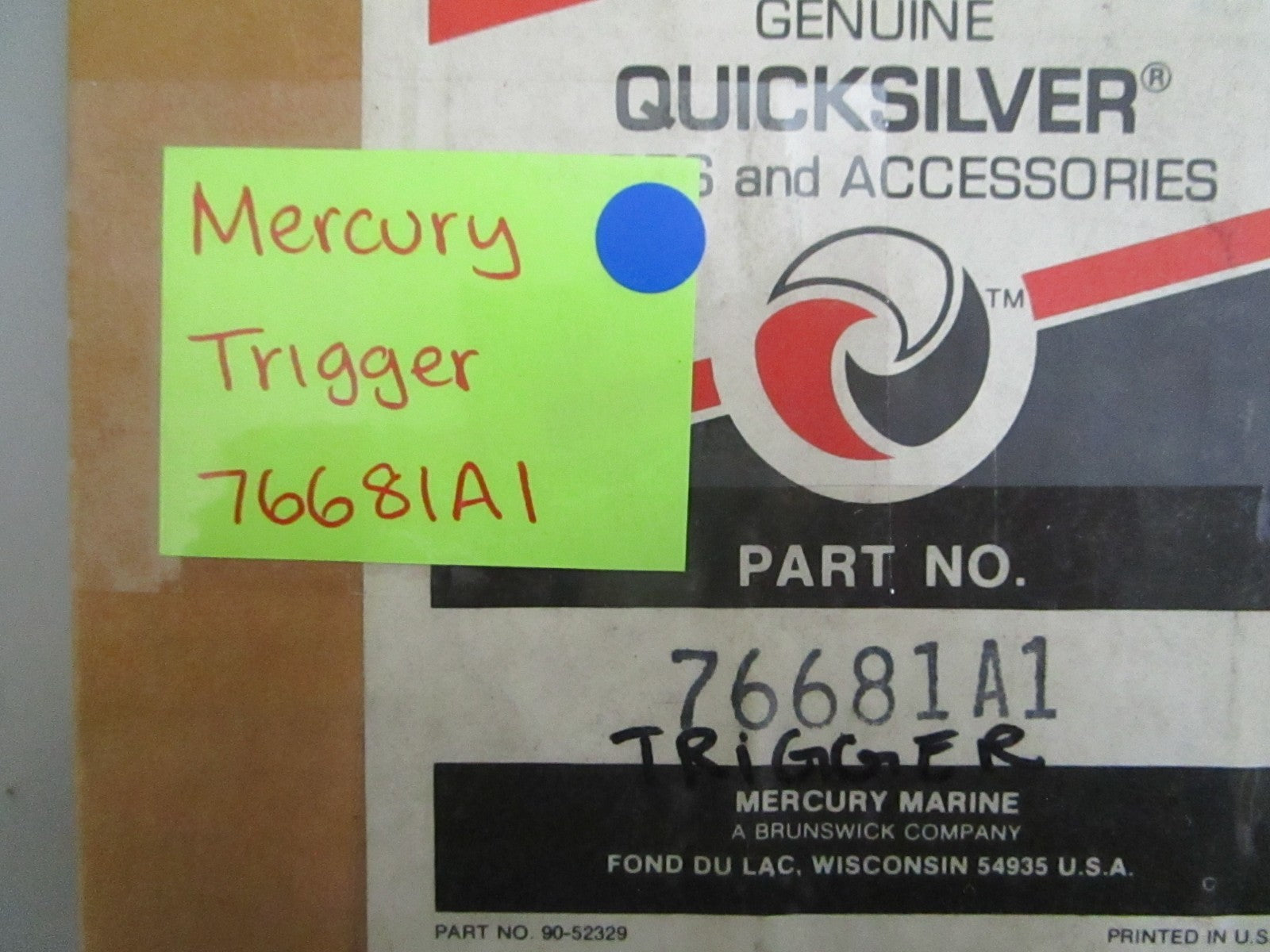 *NEW OEM* 0820 Mercury Quicksilver Trigger Assy 76681A1