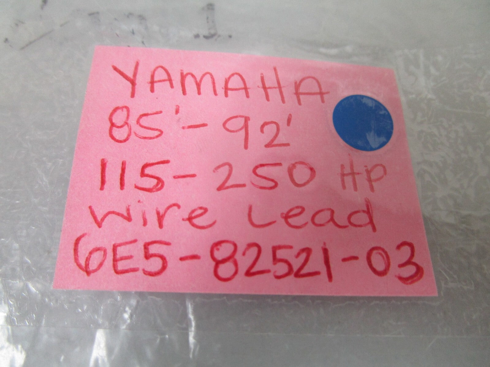 *NEW OEM* 0720 Yamaha 115 - 250 hp 1985 - 1992 Wire Lead 6E5-82521-03-00
