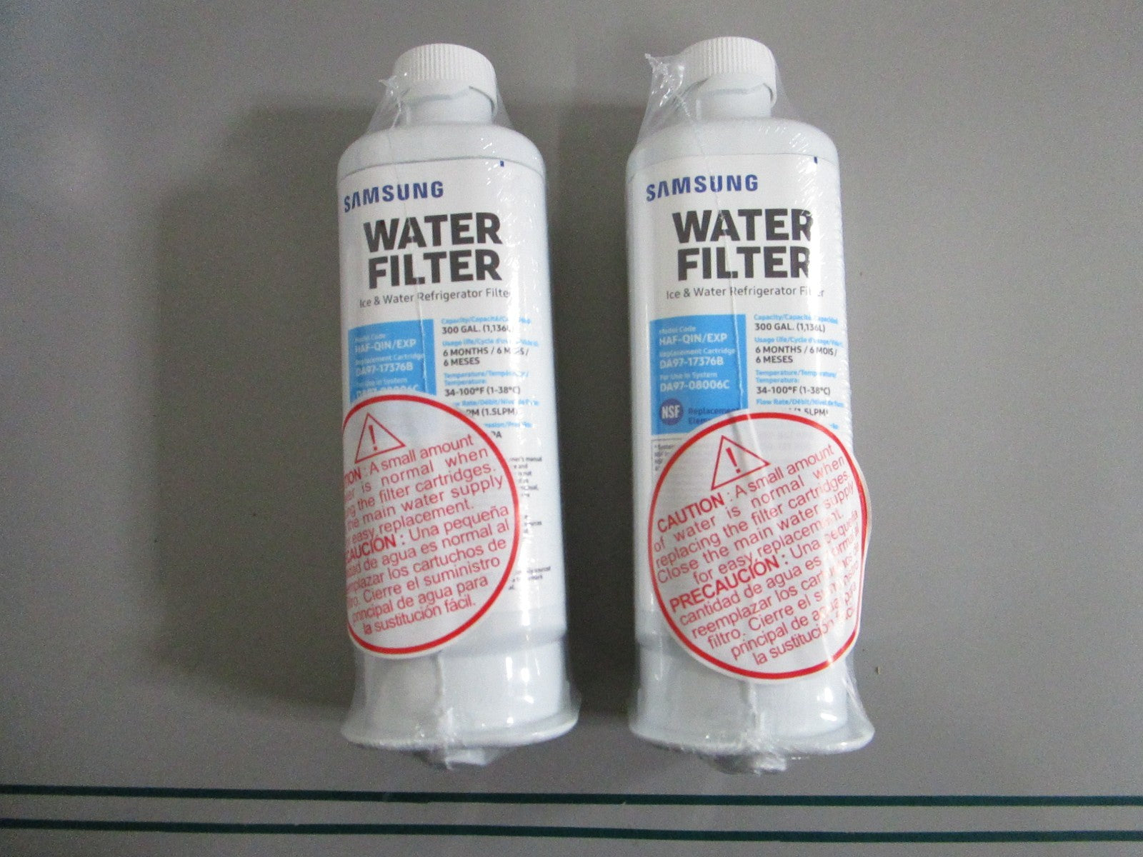 Samsung NEW OEM Refrigerator Water Filter LOT OF 2 DA97-17376B HAF-QIN/EXP 0820