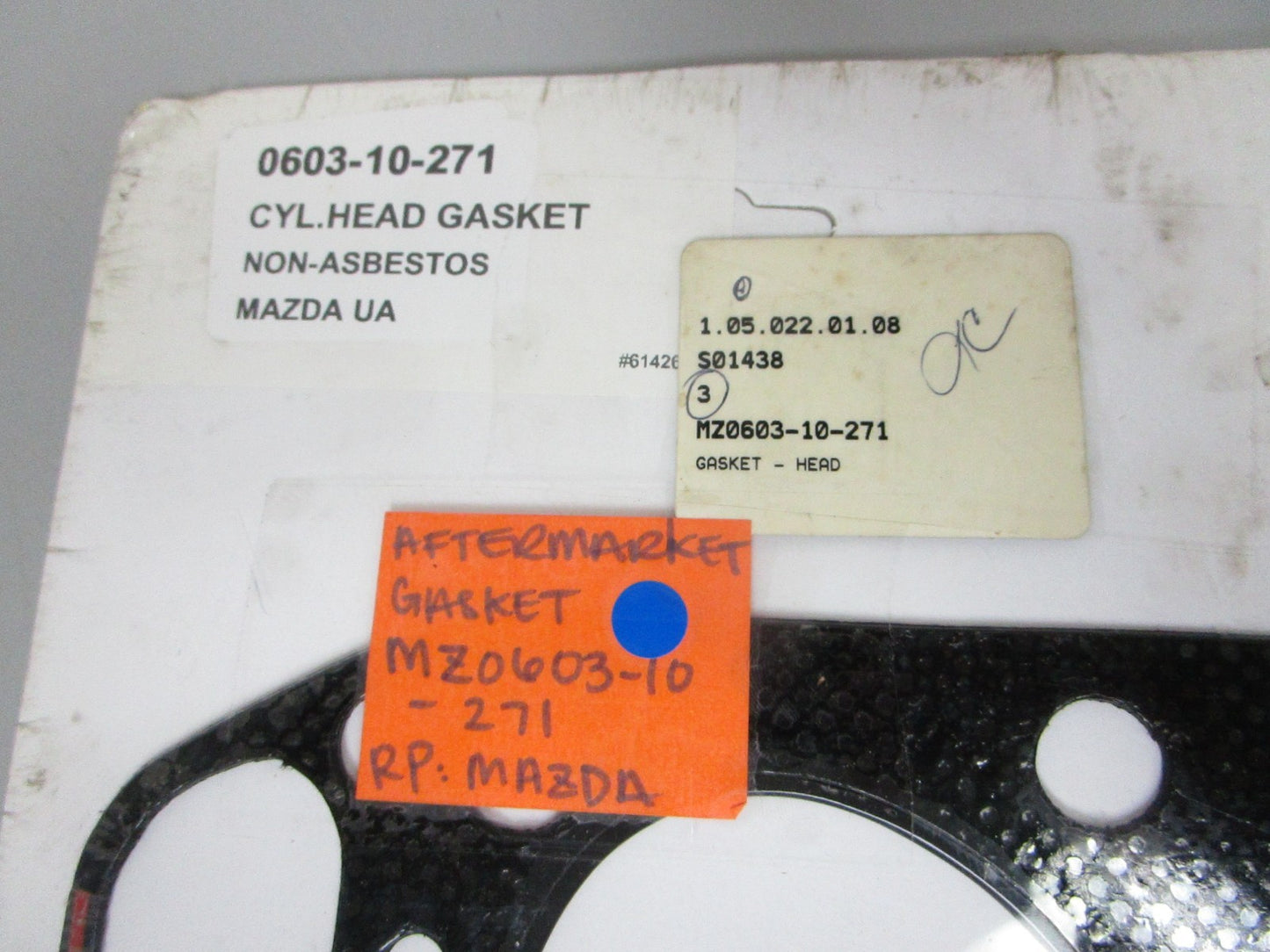 *NEW* 0720 Unbranded Gasket MZ0603-10-271 Replaces: Mazda
