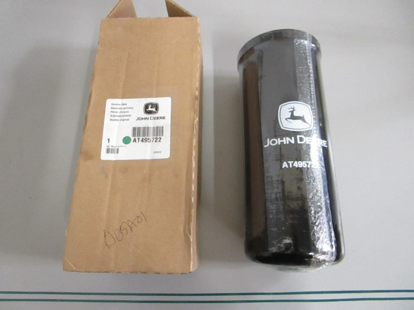 John Deere AT495722 Hydraulic Oil Filter 310SL 325SL 330G 410L NEW OEM 0820