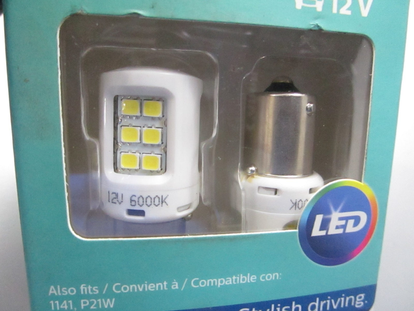 *NEW OEM* 0810 Phillips 13V Ultinion LED Car Signaling Bulb Set 1156ULWX2