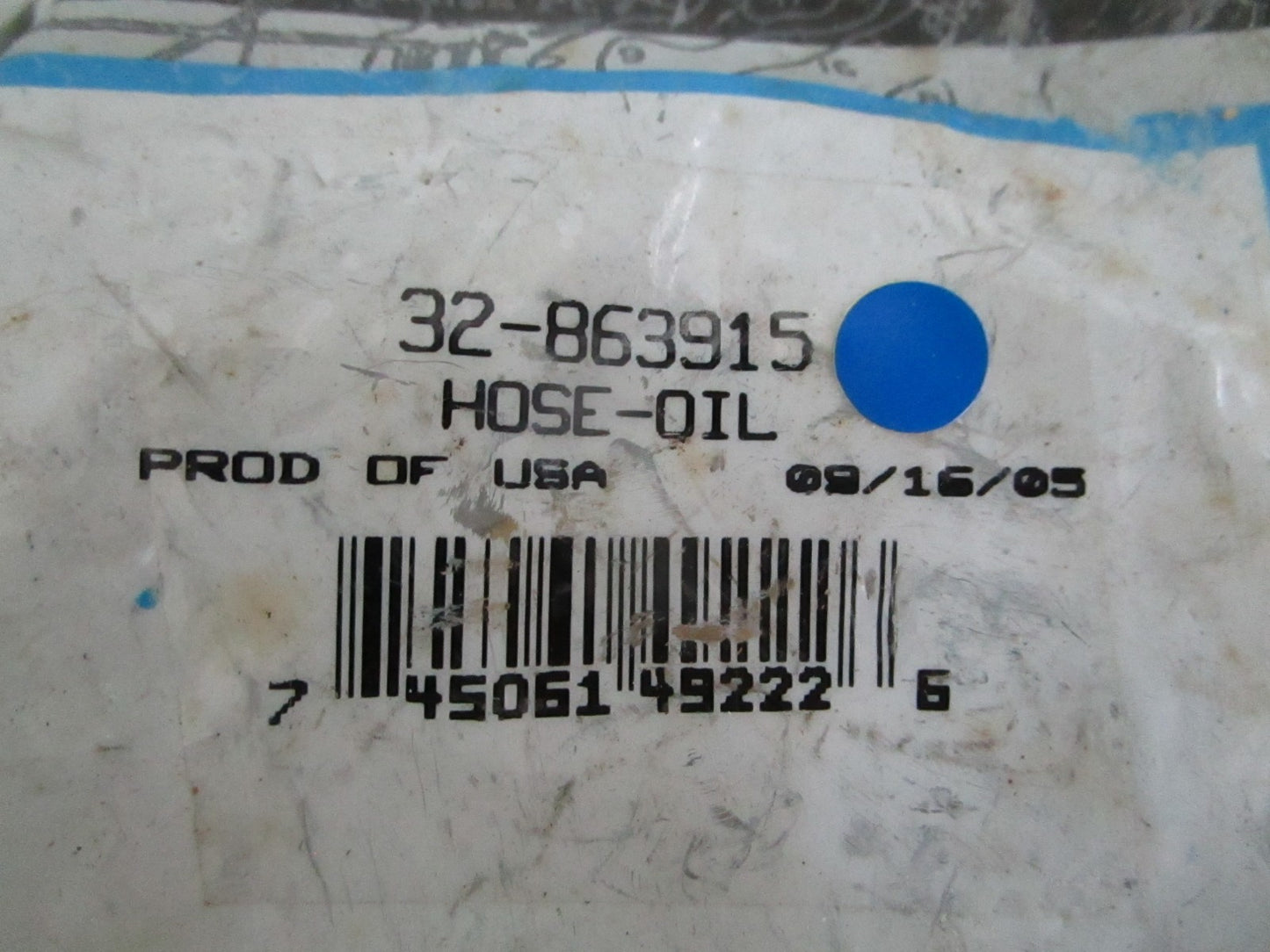 *NEW OEM* 0820 Mercury Quicksilver Oil Hose 32-863915