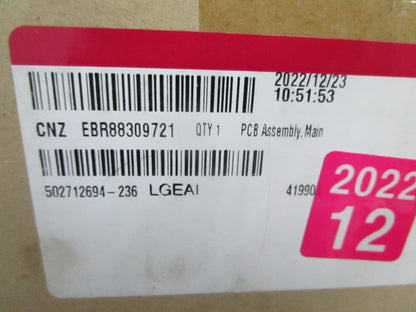*NEW OEM* 0820 LG Refrigerator Main Control Board EBR88309721