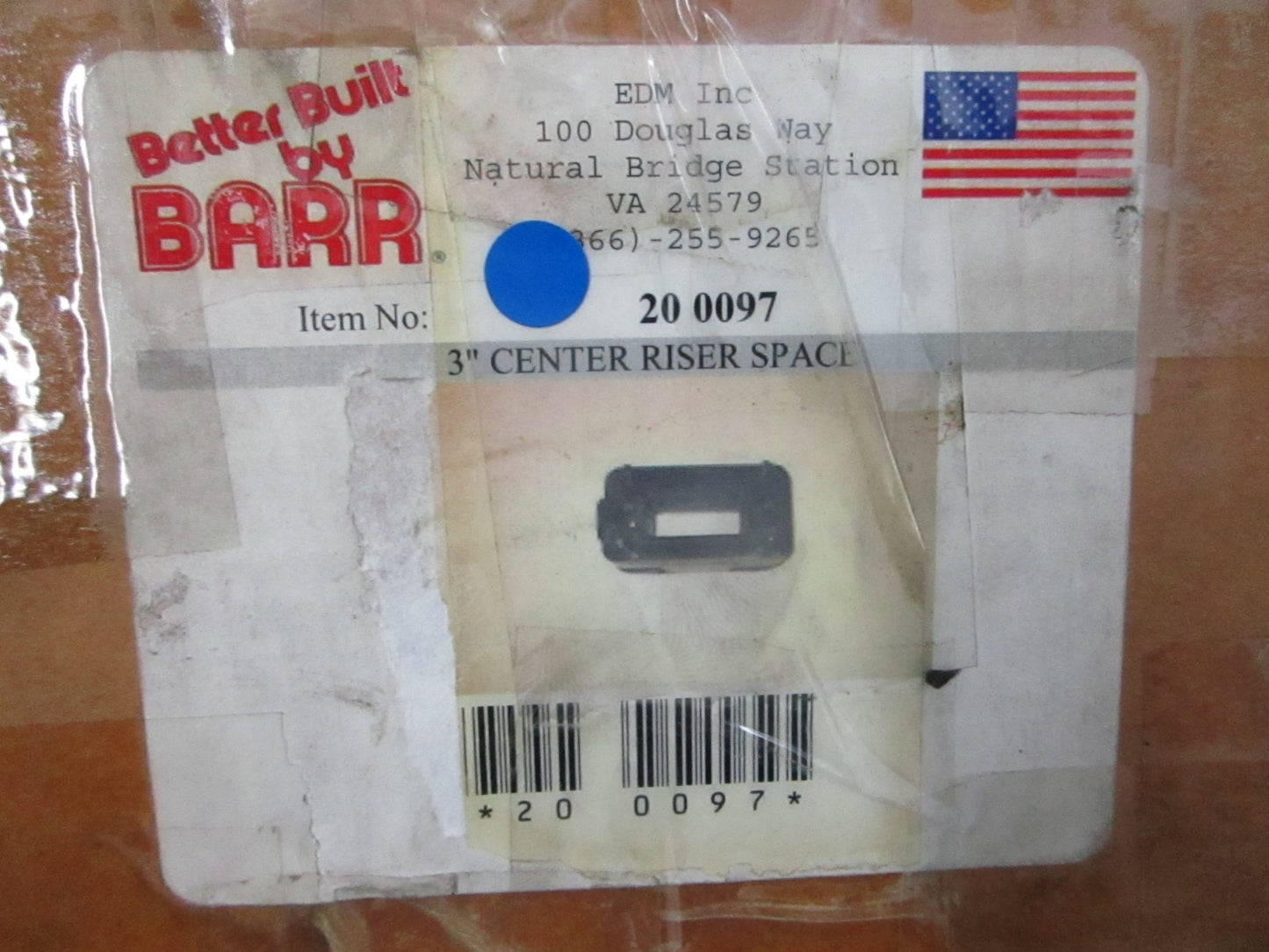 *NEW* 0720 BARR 3" Center Riser Spacer 20-0097