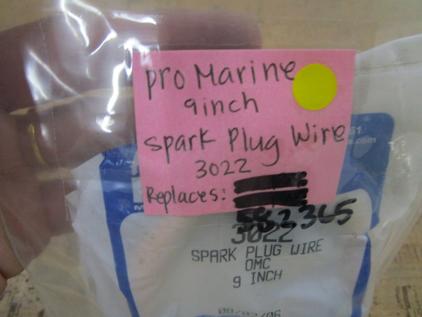*NEW* 0750 Pro Marine 9inch SPARK PLUG WIRE 3022 Replaces 582365