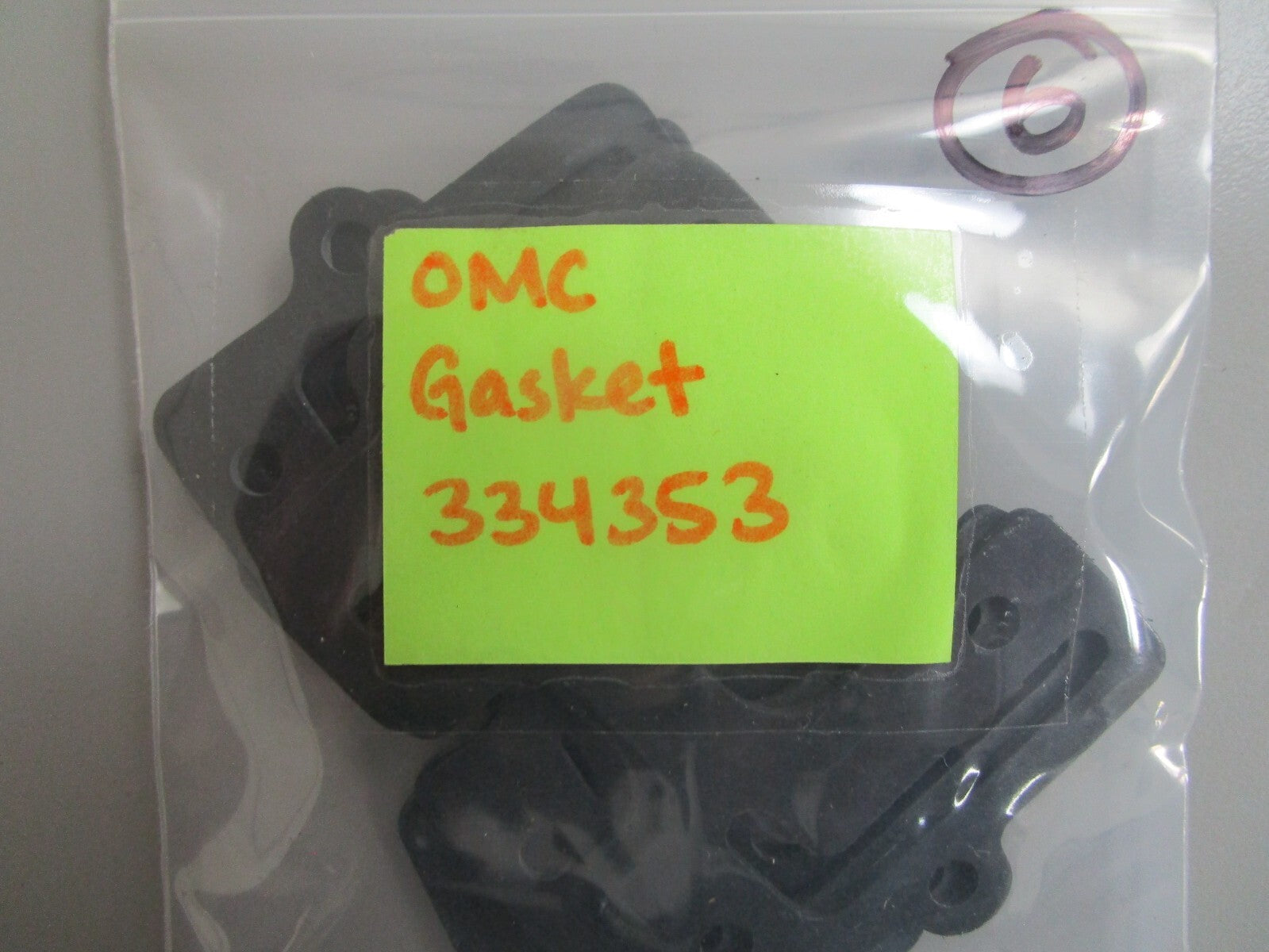 *NEW OEM* (LOT OF 6) 0810 OMC Johnson Evinrude Gasket 334353 0334353