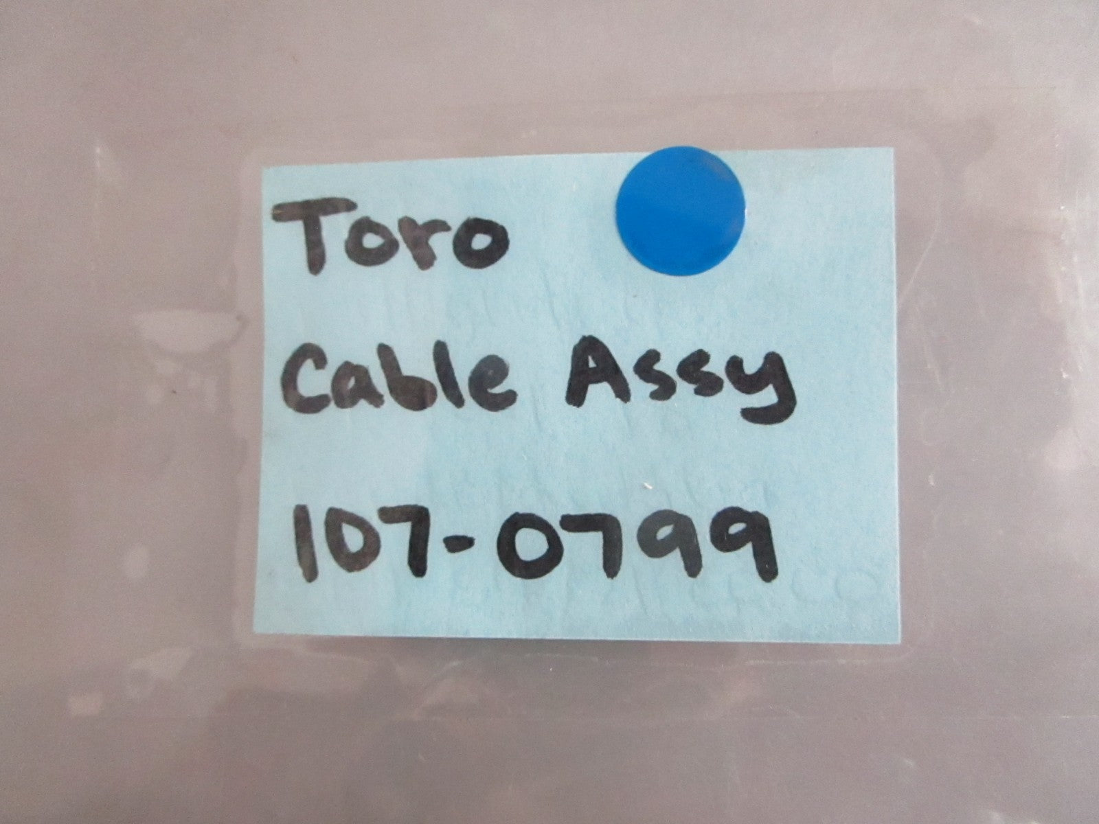 NEW OEM 107-0799 Toro Cable Assy 0820