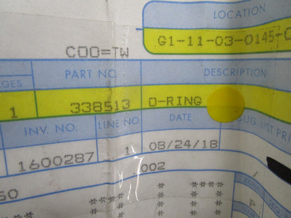 *NEW OEM* 0810 OMC Johnson Evinrude O-Ring 338513 0338513