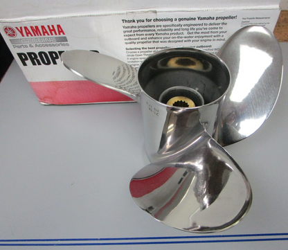 *NEW OEM* 0720 Yamaha 3 Blade Stainless Steel 14 ½ x 21 Propeller 66K-45976-B0