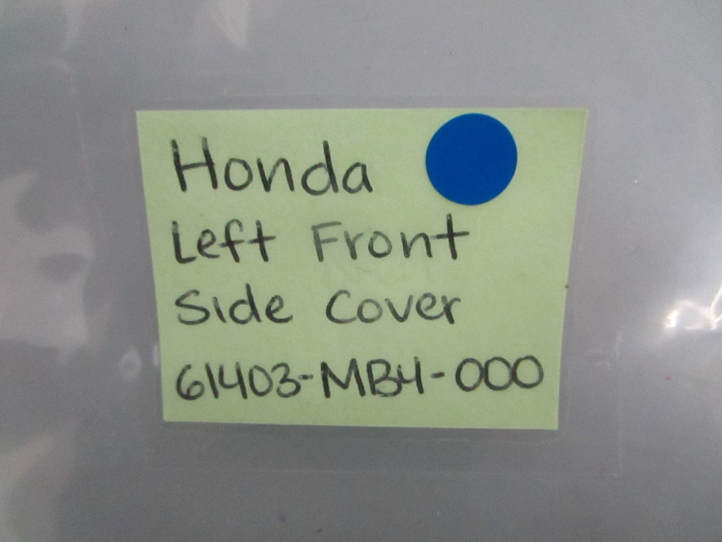 *NEW OEM* 0820 Honda Left Front Side Cover 61403-MB4-000