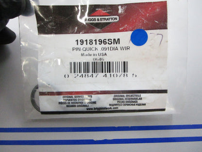*NEW OEM* 0810 Briggs & Stratton Quick Pin 1918196SM
