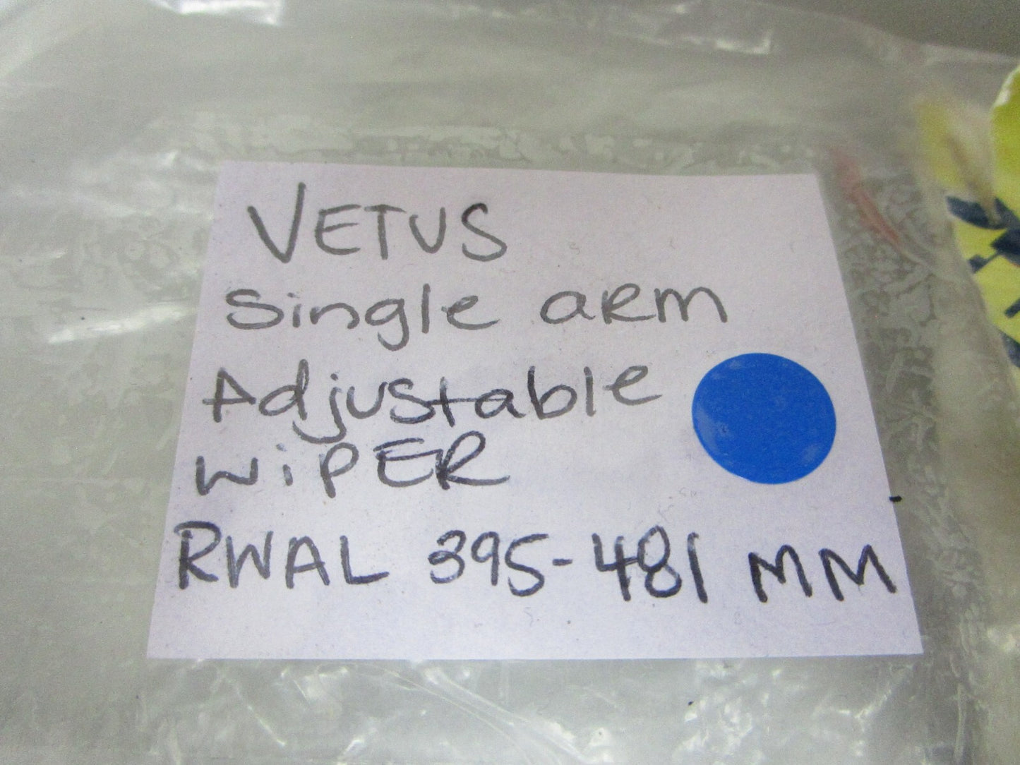 *NEW* 0810 Vetus Single Arm Adjustable Wiper RWAL 395-481 MM