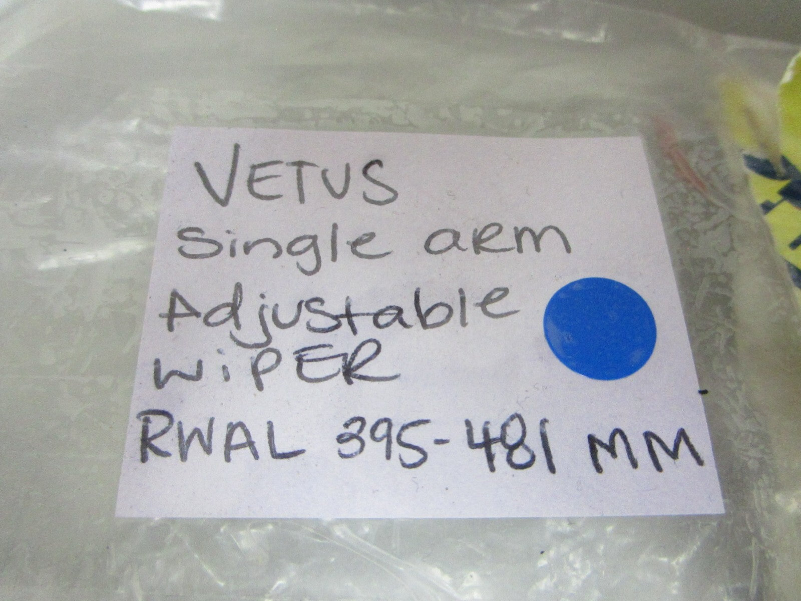 *NEW* 0810 Vetus Single Arm Adjustable Wiper RWAL 395-481 MM