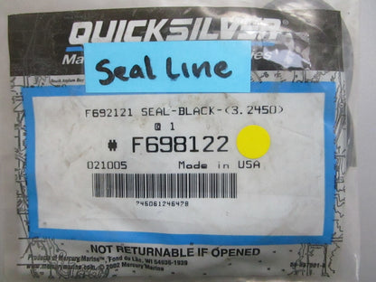 *NEW OEM* 0750 Mercury Quicksilver SEAL BLACK (3.2450) F698122