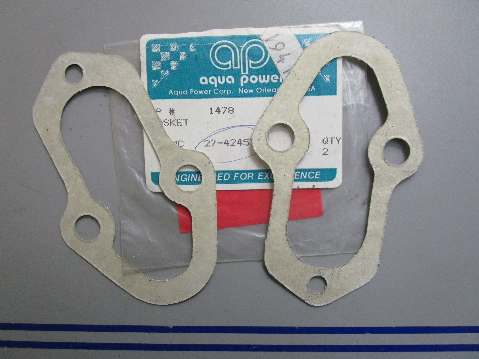*NEW* (LOT OF 2) 0770 Aqua Power Gasket 147 Replaces: Mercury 27-42457