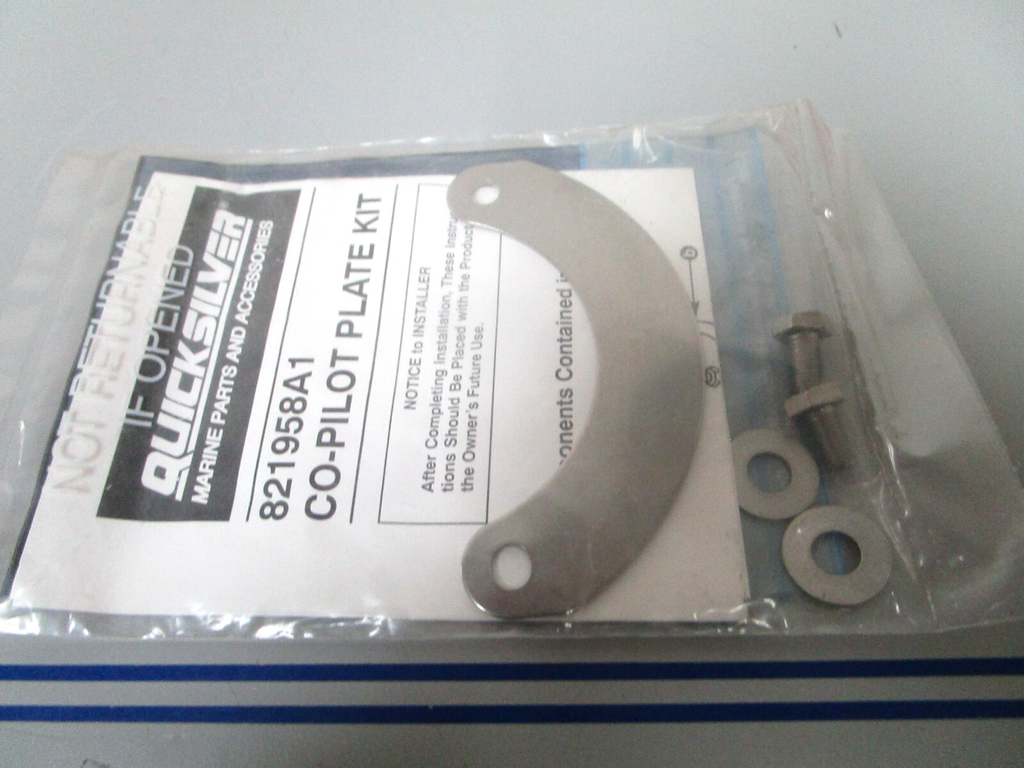 *NEW OEM* 0810 Mercury Quicksilver Plate Kit 821958A 1