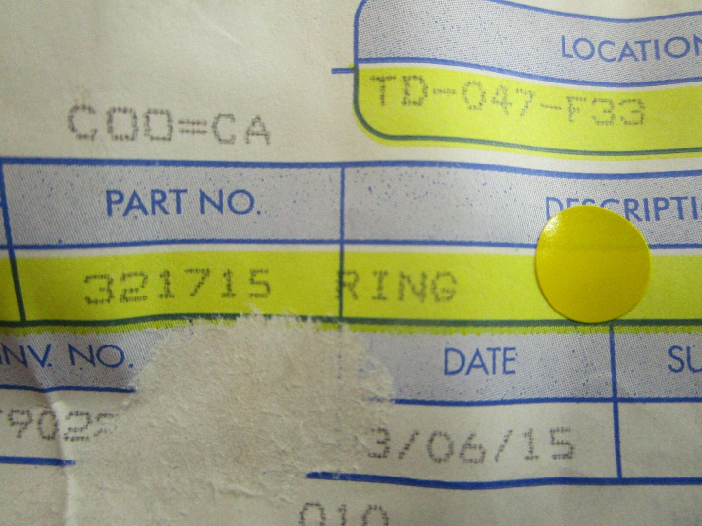 *NEW OEM* (LOT OF 2) 0810 OMC Johnson Evinrude Ring 321715 0321715