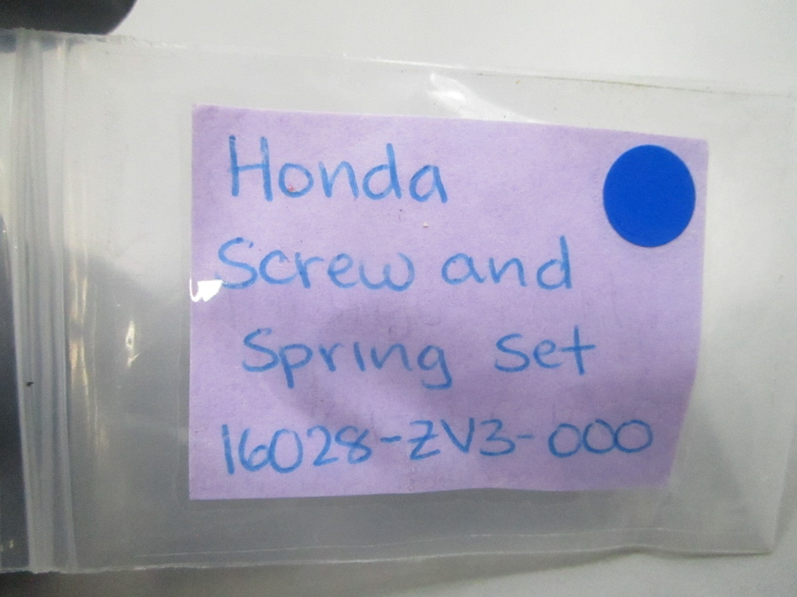 *NEW OEM* 0810 Honda Screw & Spring Set 16028-ZV3-000
