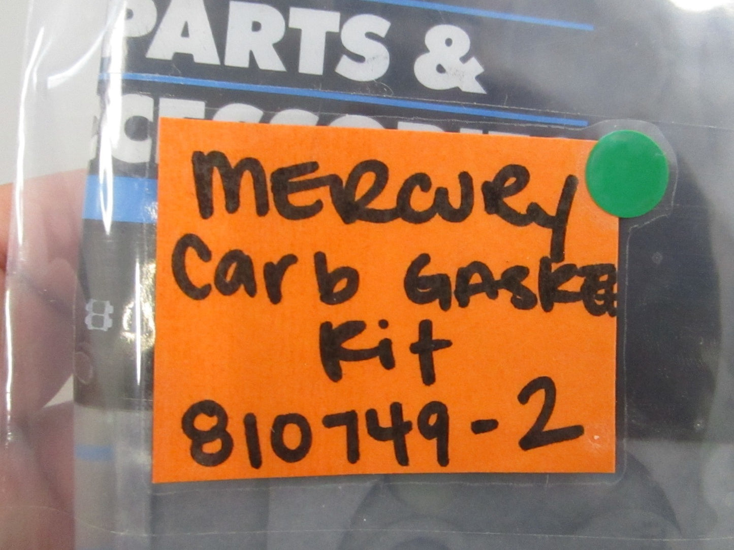 NEW OEM 810749-2 Mercury Quicksilver Carburetor Gasket Kit 0810