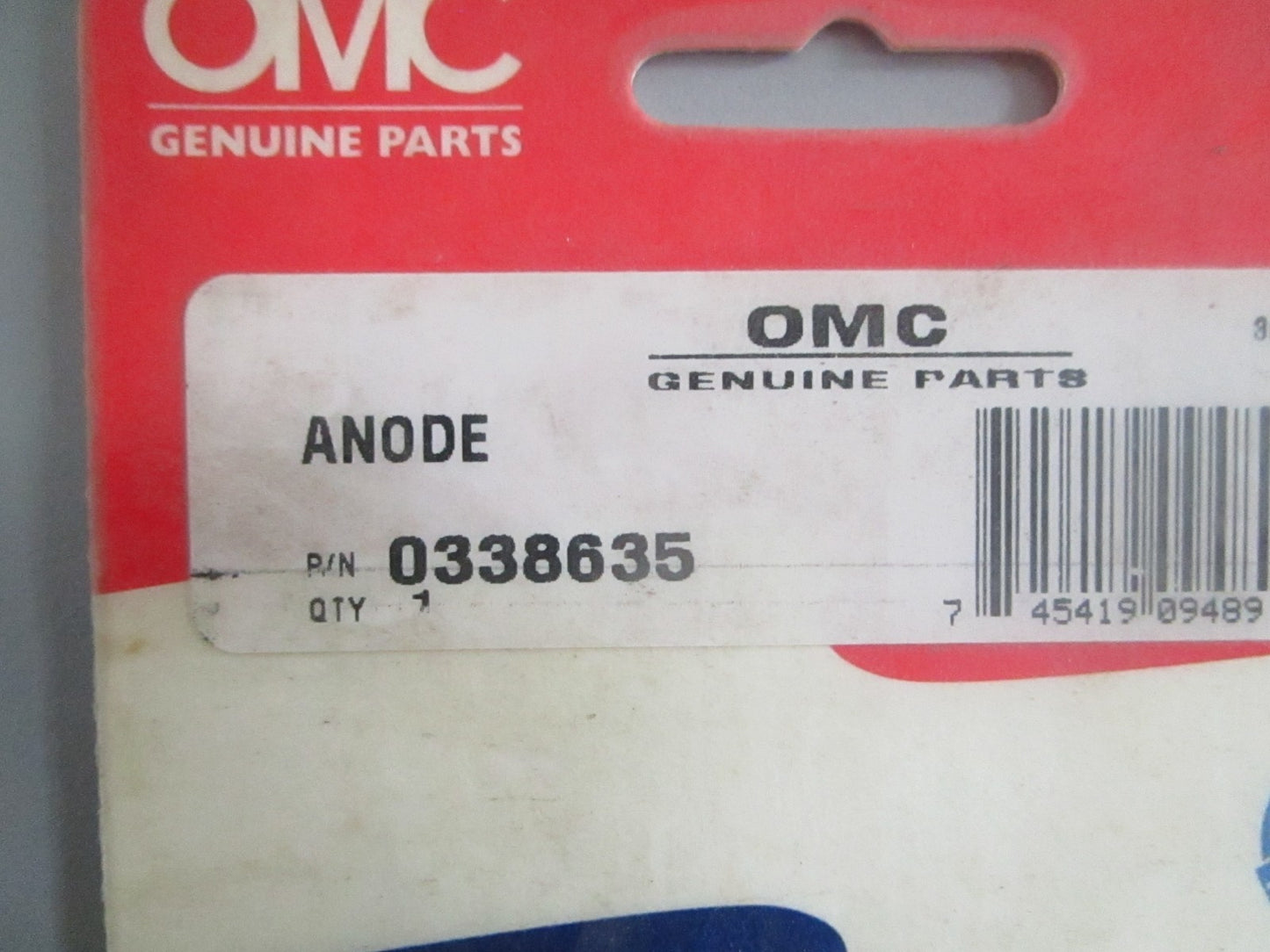 NEW OEM (LOT OF 2) 338635 0338635 OMC Johnson Evinrude Anode 0820