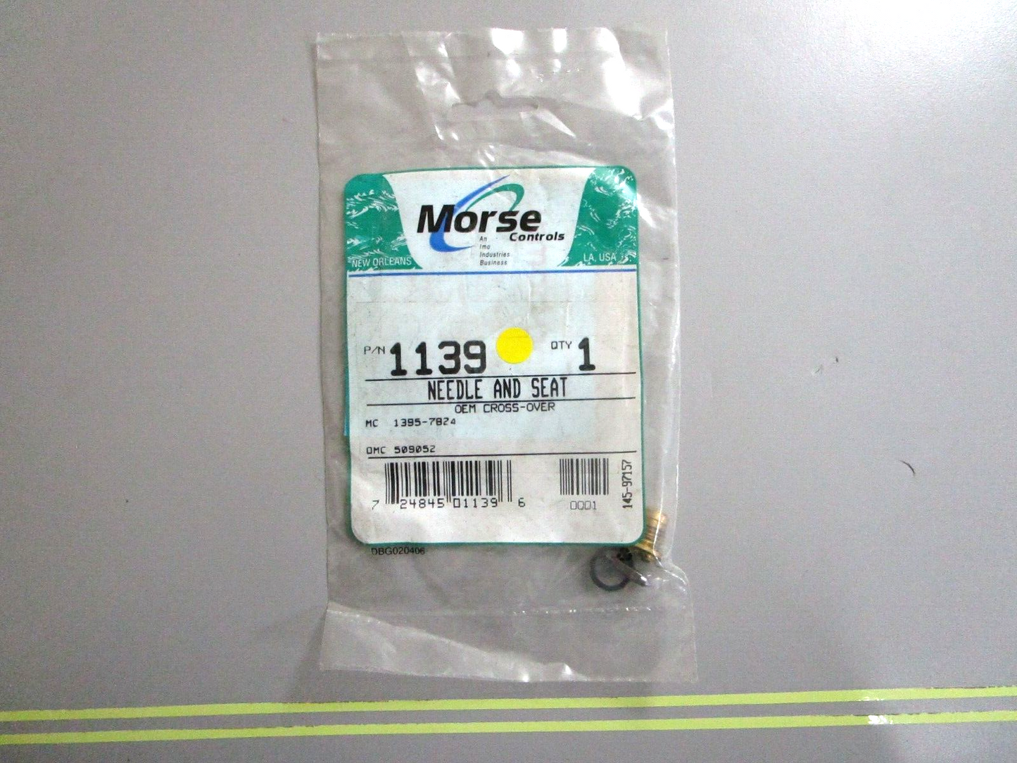 *NEW* 0750 Morse NEEDLE and SEAT 1139