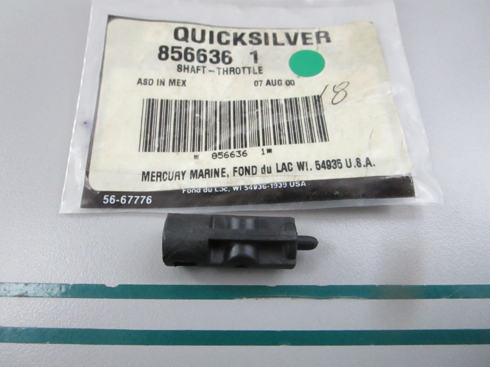 NEW OEM 856636 1 Mercury Quicksilver Throttle Shaft 0810