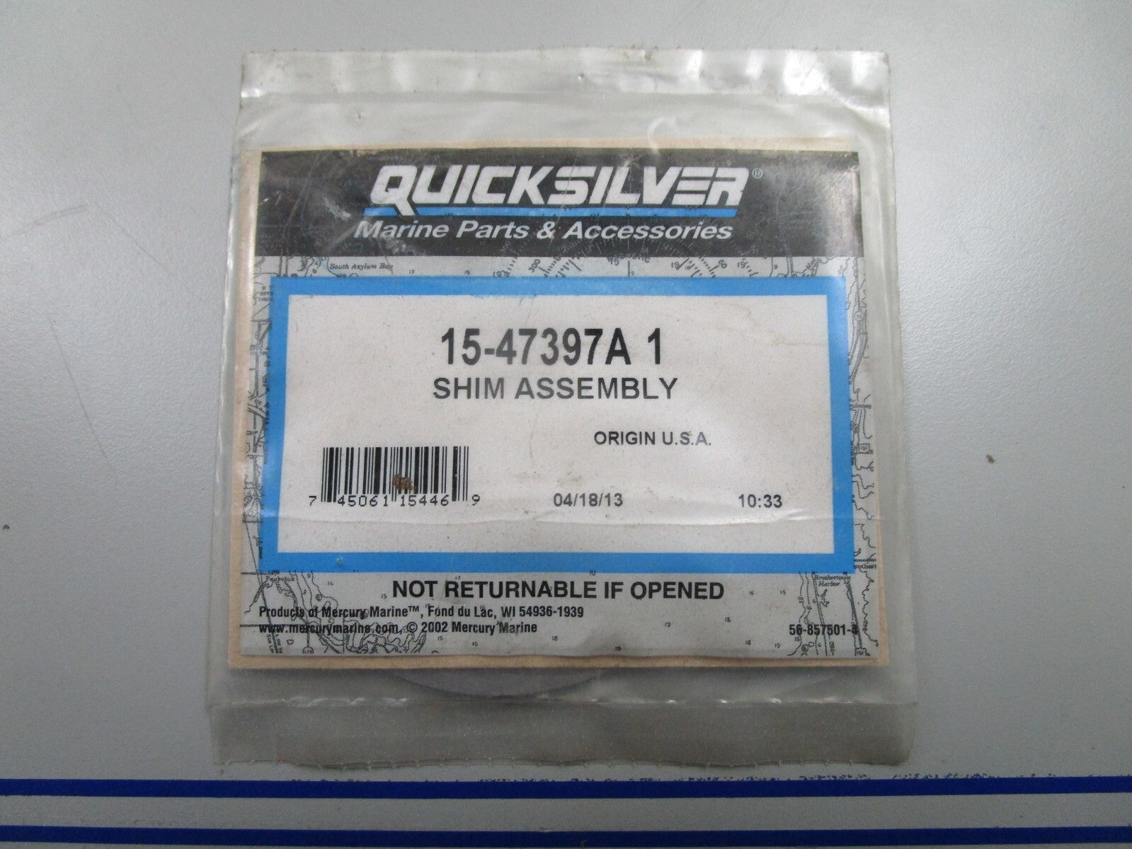*NEW OEM* 0810 Mercury Quicksilver 5 Pc Shim Set 15-47397A1